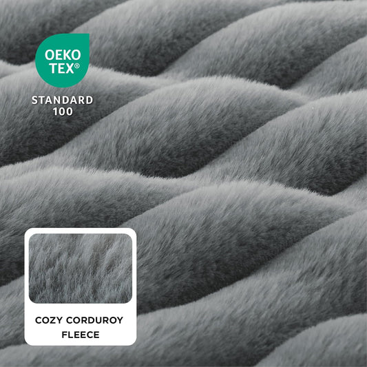 Bedsure Orthopedic Dog Beds Large Sized Dog, Waterproof Memory Foam Pet Bed with Sides, Non-Slip Bottom and Egg-Crate Foam Large Pet Couch Sofa with Washable Removable Corduroy Cover, Grey