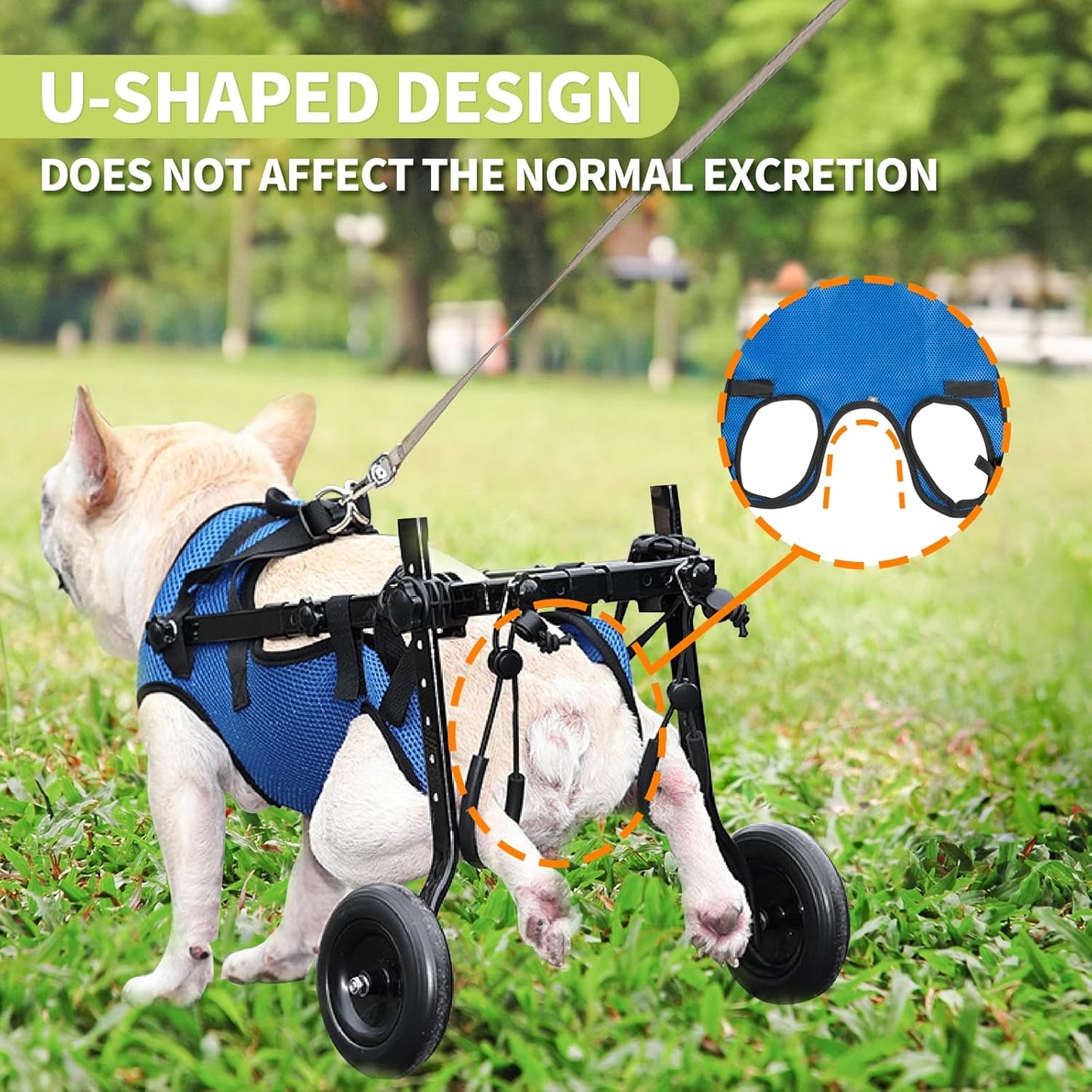 Pet Wheelchair Dog Leg Brace and Hip Support, Wheelchair for Back Legs,Adjustable Pet Cart,Assist a paralyzed pet get Back on its feet,Support Leg Brace and Hip (Extra Small)