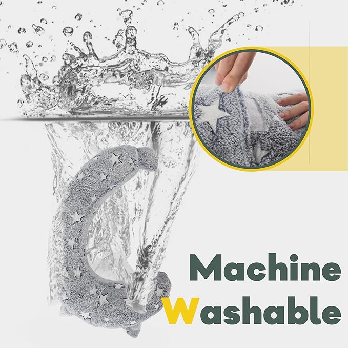 Dog Calming Pillow, Glow in The Dark Dog Put Head on, Soft Question Mark Pillows for Dogs, Kids, Adults, Washable Dog Bed Pillow, Cozy Dog Body Pillow (M Gray)