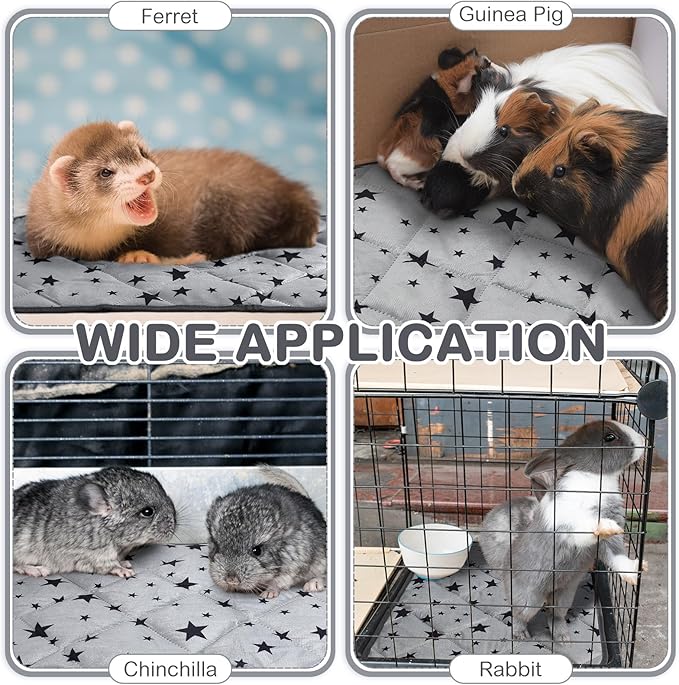 Namalu 4 Pack Self Warming Cat Bed Self Heating Cat Mat Star Pattern Soft Dog Crate Pad Thermal Pet Mat Anti Slip Kennel Washable Dog Warming Bed for Outdoor Indoor(24 x 35 Inch,Rectangle)