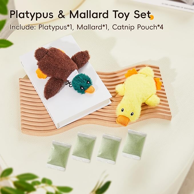 Potaroma Cat Toys Catnip Crinkly Sound 2 Pcs, Mess-Free Stuffless Kitten Toy, Durable Feline Bite Interactive Kicker Toys for Cat Indoor Exercise 6.5 Inches