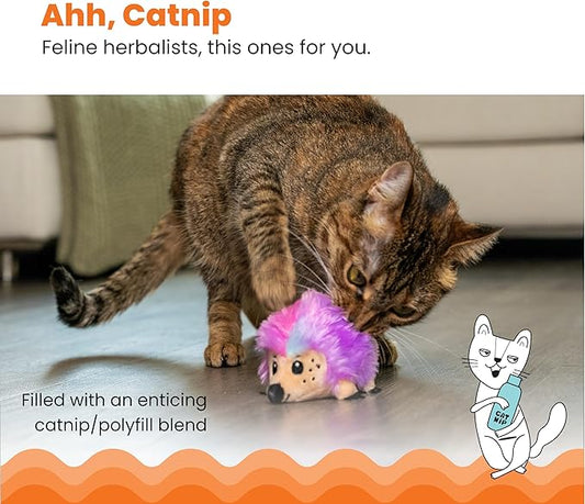 Catstages Catnip Plushies Hedgehog Multicolored Plush Catnip Cat Toy