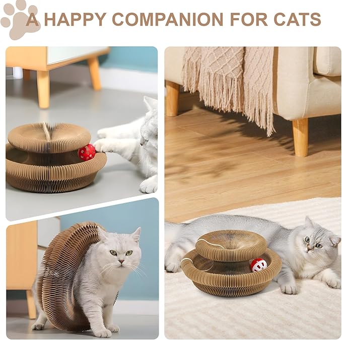 Cat Toy Magic Organ Cat Scratching Board,Cat Scratching Board Compatible with Kitty Kurlz, Brain and Physical Training Activities Suitable for Indoor Cats Toy (1 Pcs)
