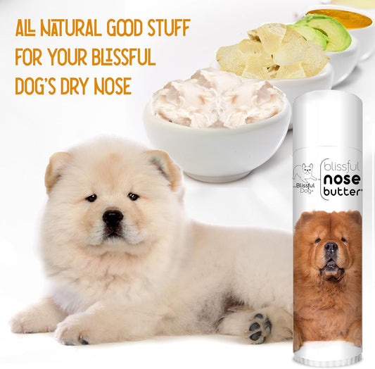 The Blissful Dog Chow Nose Butter for Dry, Cracked Skin, Lick-Safe Dog Nose Balm with Moisturizing Shea Butter, Almond, Olive, and Essential Oils, Pet Supplies, Uncented, 0.50 oz.