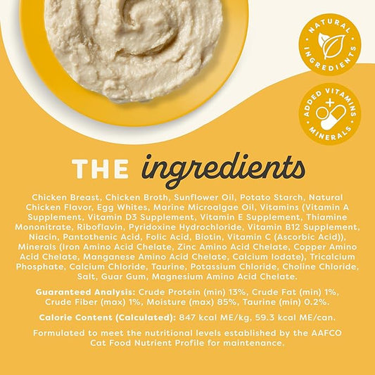 Applaws Vitality Wet Cat Food Paté, Natural Canned Cat Food, Wet Food for Cats with Added Vitamins and Minerals, Grain Free, Carrageenan Free, Chicken Breast Recipe (24 Count, 2.47 oz Cans)