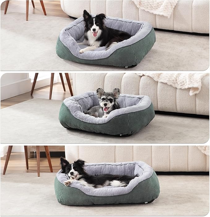 INVENHO Dog Bed Medium Size, Orthopedic Warming Soft Calming Sleeping Durable with Anti-Slip Bottom
