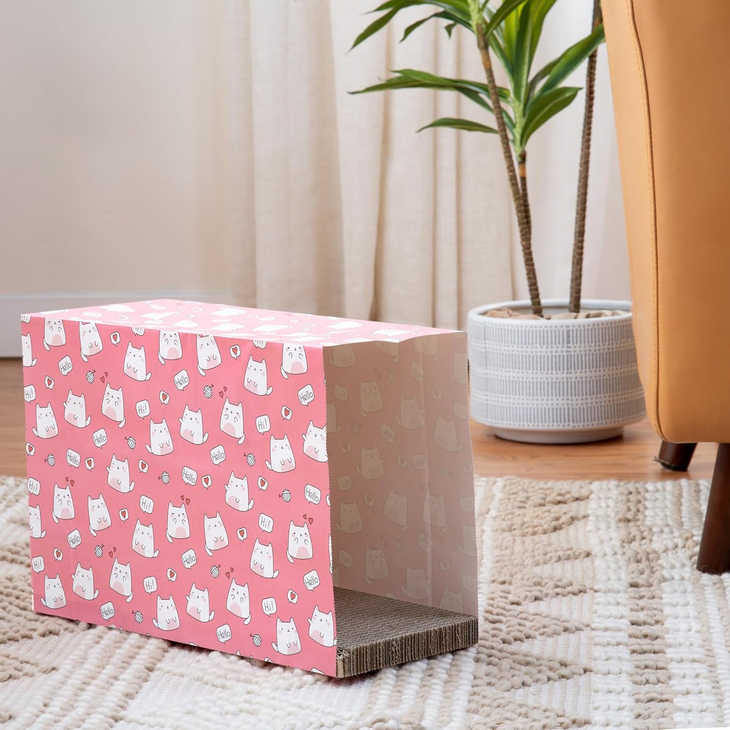 Kitty City Paper Bag Scratchers for Cats, Cat Print Paper Bag 2-Pack