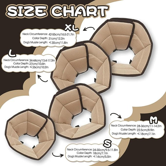 Dog Cone for Large Dogs After Surgery, Soft Dog Cone Collar for Dogs to Stop Licking, Adjustable Comfy E-Collar Alternative Lightweight Post-Surgery Recovery Elizabethan Collar for Pet