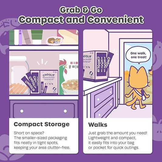 Grab & Go Squeeze Vita Stick Lickable Treats for Dogs & Cats. 49 Joint Support Sticks with Essential multivitamins. Soft and Tasty Paste for All Life Stages, Supporting Joints Health