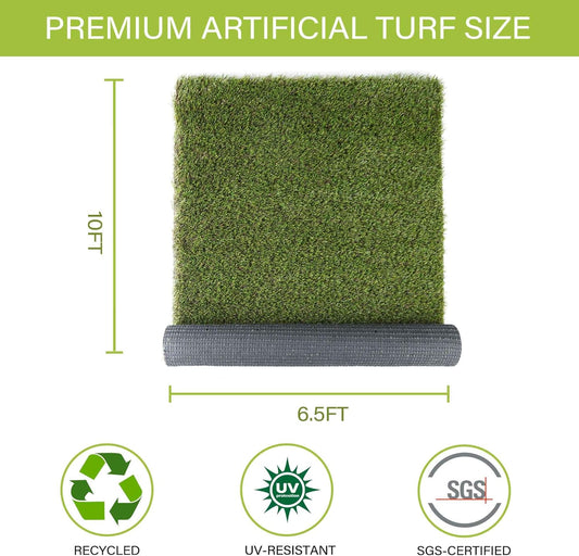 Dog Grass Pads 6.5 x 10 FT Artificial Grass Pee Pads for Dogs Potty Fake Grass Rug Turf Mat for Dogs Training Indoor Outdoor Garden Lawn Artificial Grass Rug