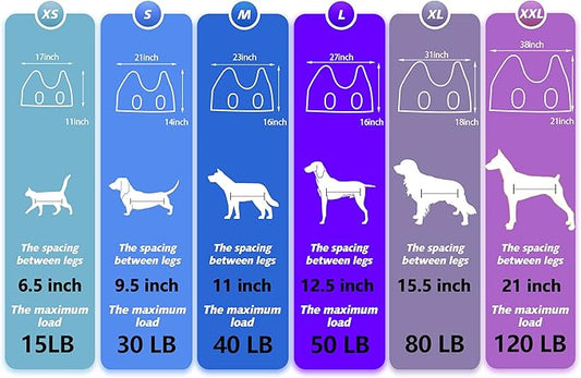 Dog Grooming Hammock - Pet Harness for Grooming Nail Trimming (M 40lb), Dog Sling for Nail Clipping, Dog Hanging Holder for Cutting Nail with Nail Clippers