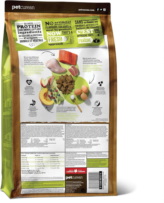 Now Fresh Grain-Free Small Breed Dry Dog Food with Turkey, Salmon & Duck, Healthy Kibble for Adults Made with Real Meat & Fish, Chicken-Free Recipe, Pumpkin & Probiotics for Good Digestion, 6 lb Bag