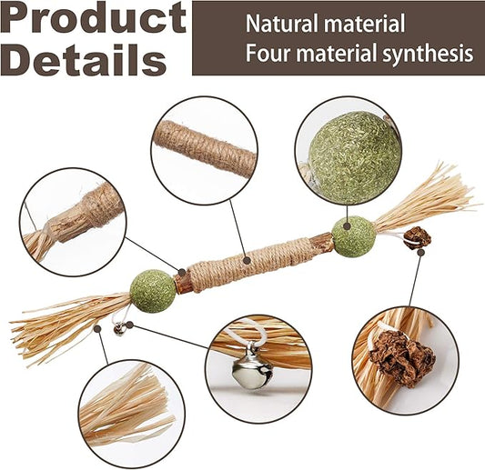 PAZ'S GIFT Catnip Toy cat Toys Catnip Toy cat chew Toy cat Kicking silvervine Stick Teeth Cleaning Cute Kitten Teething Indoor Interactivecat Dental Care Matatabi (Chewing cat Toys)