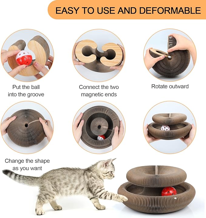 TV Cat Scratcher Cardboard Lounge Bed, Cat Scratching Board, Durable Board Pads Prevents Furniture Damage (L-Shape) (Reversible)
