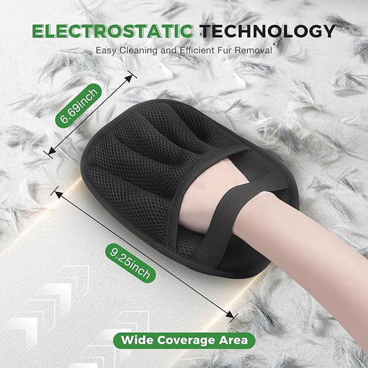 Pet Hair Removal Glove, Reusable Electrostatic Cats Dogs Hair Remover Gloves, Pet Hair Fur Remover Tool Mitt, Pet Hair Cleaning Glove for Furniture Bed Clothes Carpet Car Seat, 1 Piece