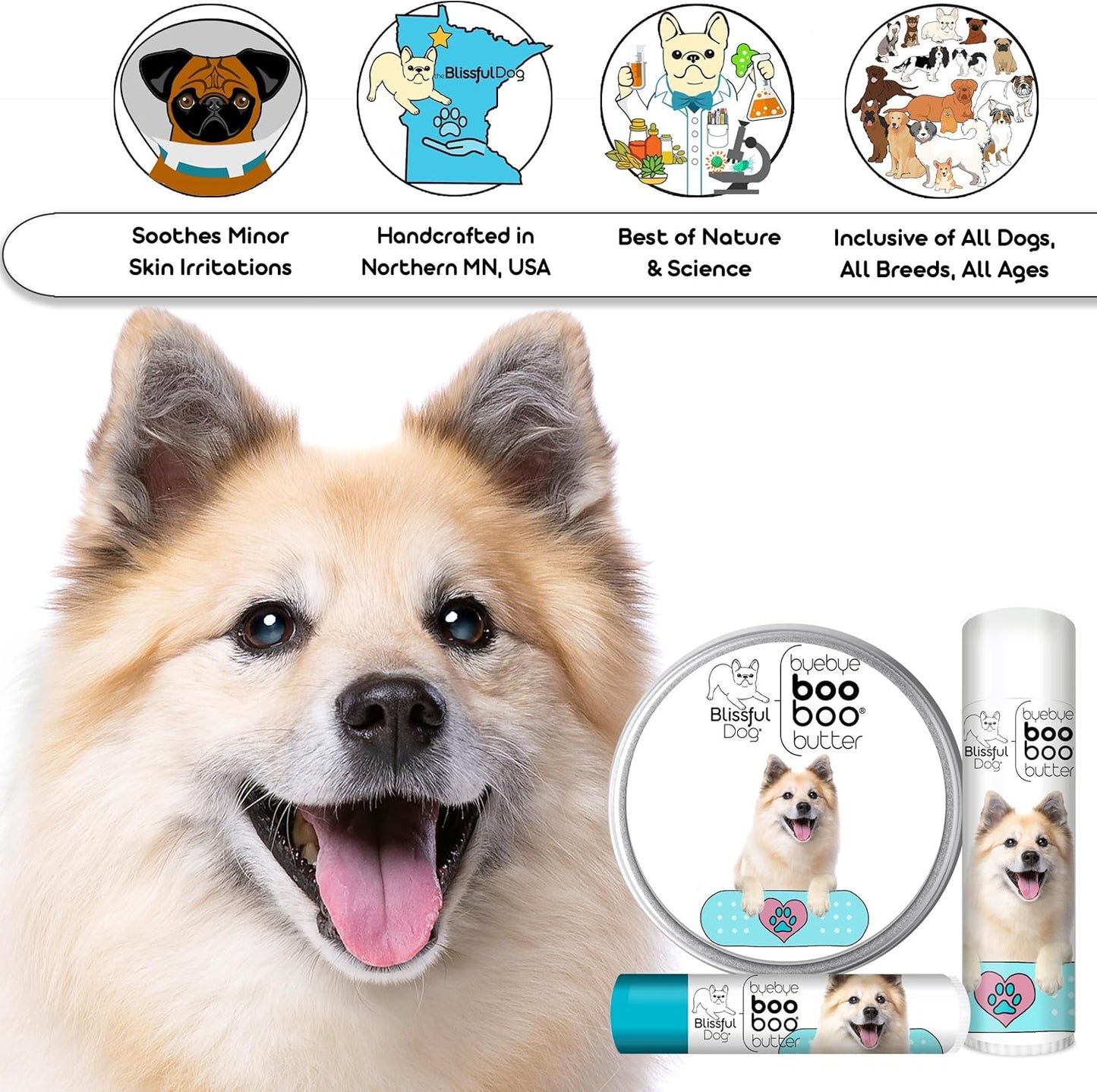 The Blissful Dog Icelandic Sheepdog Boo Boo Butter, 4 Ounce