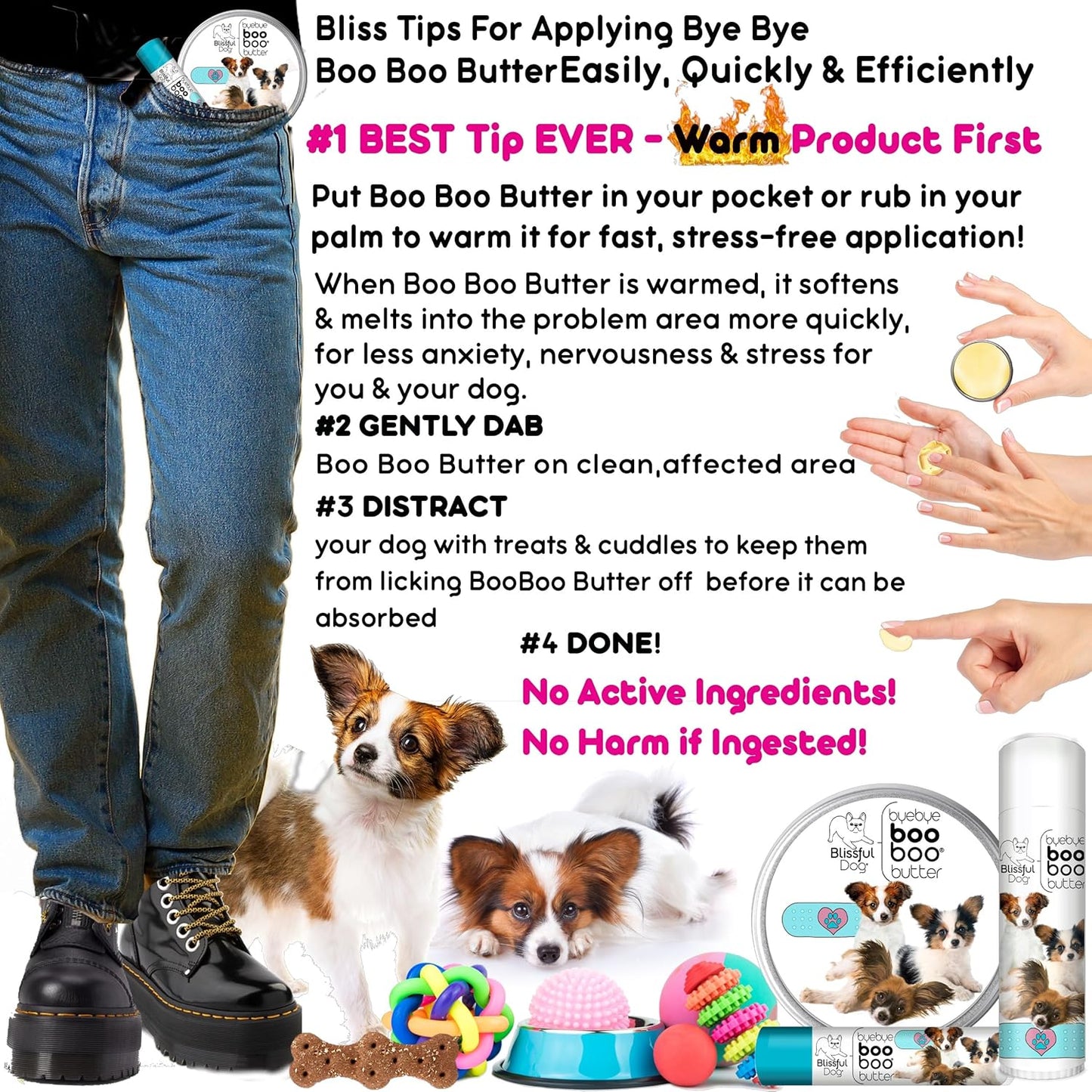 The Blissful Dog Papillon Boo Boo Butter, 8-Ounce