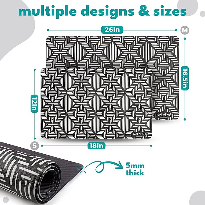 NALALAS Dog Mat for Food and Water, Cat Feeding Mat | Waterproof Dog Bowl Mat | Non-Slip Pet Food Mat for Floors | Pet Mats for Food and Water | Easy to Clean