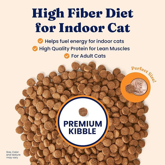 Solid Gold Indoor Dry Cat Food - Grain Free & Gluten Free - Chicken Cat Food Dry Kibble for Indoor Cats w/Probiotics & Fiber for Gut Health - Sensitive Stomach & Hairball Support for Adult Cats - 3LB