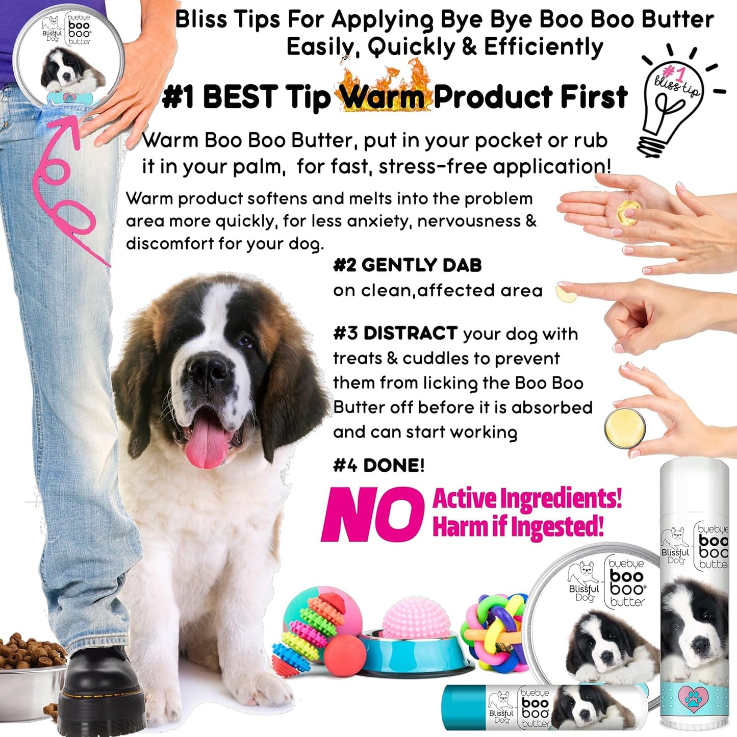 The Blissful Dog 2 oz TIN St. Bernard Booboo Butter