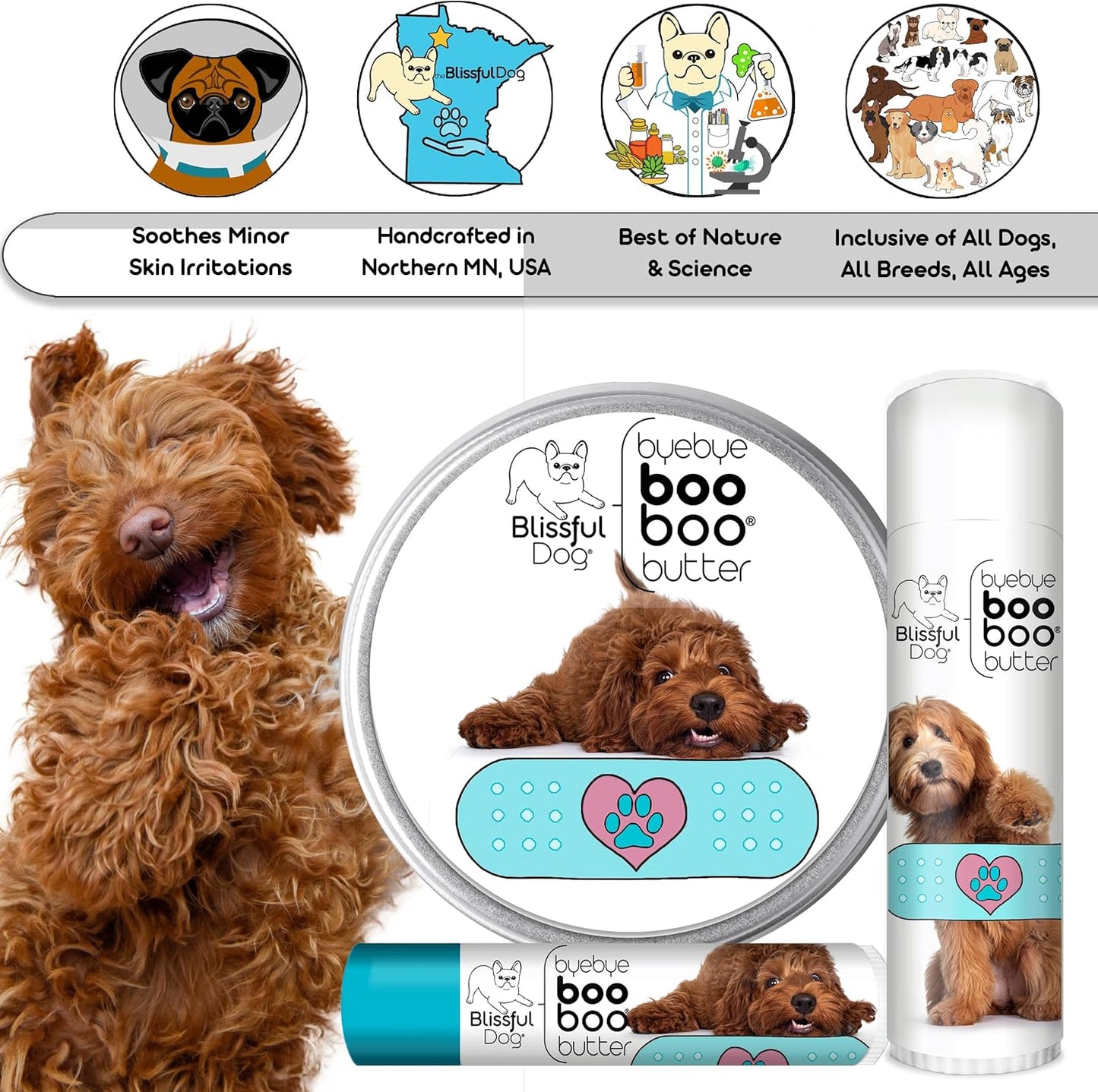 The Blissful Dog Labradoodle Boo Boo Butter, 16 oz.