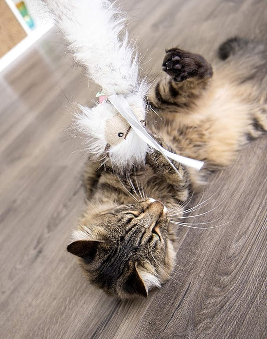 SmartyKat Chitter Critter Squirrel Electronic Sound Plush Kicker Cat Toy, Battery Powered - Gray, One Size