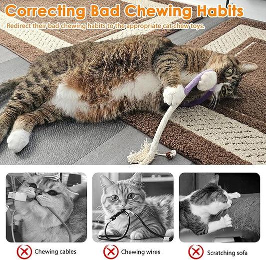 Tocirelo Cat Toys Silvervine Sticks - 8Pack Natural Silvervine Sticks for Cats, Cat Chew Toy for Teeth Cleaning, Interactive Kitten Chew Ropes to Redirect Chewing Habits, Kitty Chew Sticks