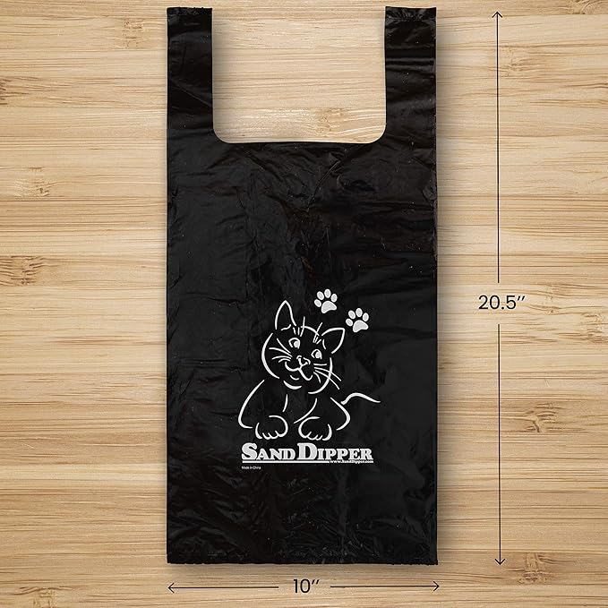 Sand Dipper Cat Litter Waste Bags | Strong Thick Odor Sealing (Tall 35 Roll)