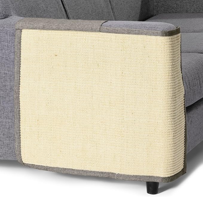 Navaris Cat Scratch Mat Sofa Protector - Natural Sisal Furniture Protector Scratching Pad for Cats - Scratch Carpet for Couch, Sofa, Chair