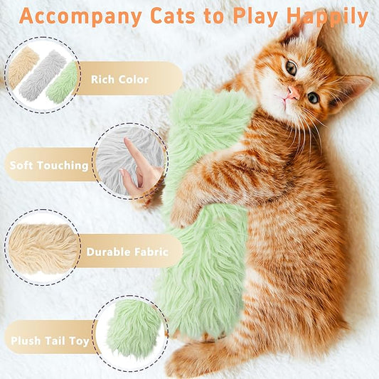 3 Pack Catnip Toys,Soft and Durable Cat Pillows Toys, Crinkle Sound Catnip Catnip Toys,Indoor Interactive Cat Kicker Toy, Companion Toys for Cats (Gray Set)