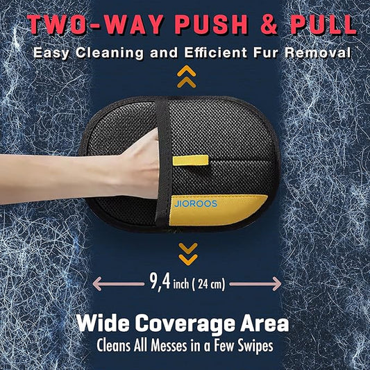 Pet Hair Remover Gloves for Cats & Dogs, Electrostatic Pet Hair Removal Gloves Brush for Pets Hair, Upgraded Animal Fur Removal Tool, Reusable Cats & Dogs Grooming Gloves for Hair Removal (1)