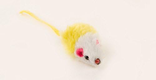 Play Fur Mice Cat Toys – Mixed Bag of 10 Play Mice with Rattling Sounds – 4 Color Variety Pack of Catnip Toy