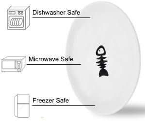 5.9 inch Ceramic Cat Bowls,Wide Shallow Dishes,Whisker-Friendly Plates,Food and Water Bowl for Indoor Cats,-10 oz,3 Pack