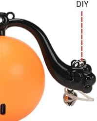 Interactive Cat Toy for Bored Indoor Adult Cats,Rechargeable Automatic Moving Mouse Chase,Smart Remot Control Cat Toy Rolling Ball Speed Moving Tail Blue (Orange)