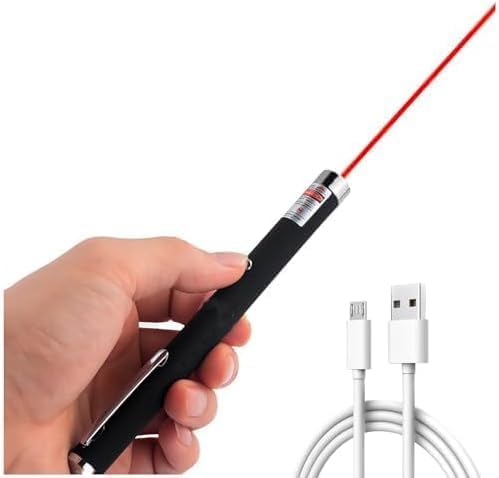 3Pcs Cats Toys USB Rechargeable Green Red Blue Light Lazer Presentation Remotes for Indoor Classroom Interactive Teaching (Mixed Color, USB 3 Pack)