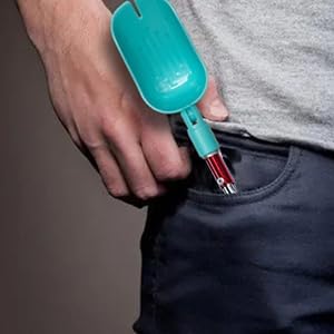 QMARK Telescopic Urine Collector, Reusable Dog Urine Sample Catcher, Cat Pee Stick for Veterinary Supplies, with 2 Collection Cups (Rotatable)