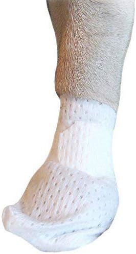 Medimitt Paw Bandages for Dogs, Cats and Pets – Stretchy Medical Booties, First Aid for Paws – Non Slip, Non Adhesive, Breathable, Disposable, Washable, Adjustable Strap, 12 Pack (Large)