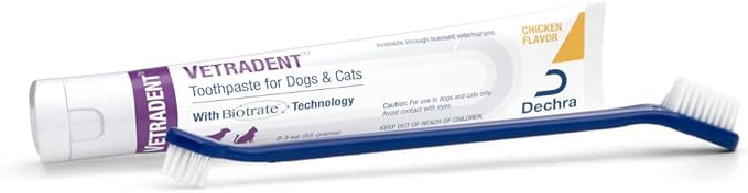 Toothpaste for Dogs and Cats (Double-Headed Toothbrush Included)
