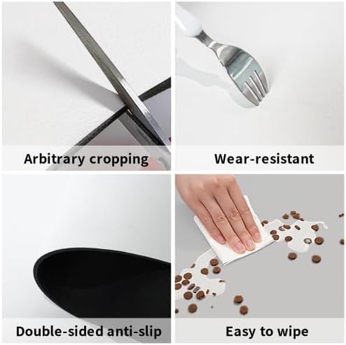 Pink Vintage Flower Dog Food Mat Absorbent Bowl Mats No Stains Quick Dry Waterproof Pet Cat Placemats for Food and Water, 30x45cm