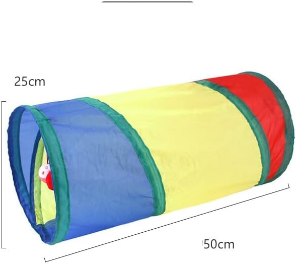 Rainbow Cat Tunnels with Interactive Ball Indoors Cats Play Tunnel for Indoor Tube Large Cat Toy Kitten Kitty Rabbt (2 Way)