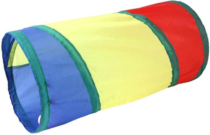 Rainbow Cat Tunnels with Interactive Ball Indoors Cats Play Tunnel for Indoor Tube Large Cat Toy Kitten Kitty Rabbt (2 Way)