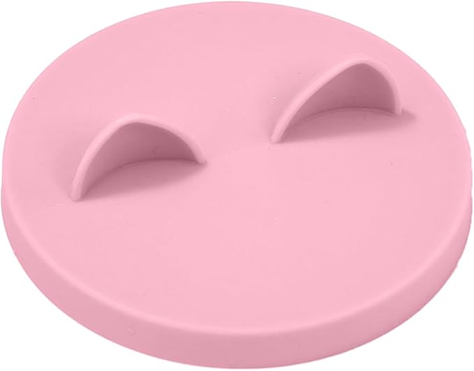 OHMO 2 Pack Cat Food Can Lids, Small Size (3 oz) Silicone Pet Food Can Lids Covers for 3 oz Cat Food Cans, Pink