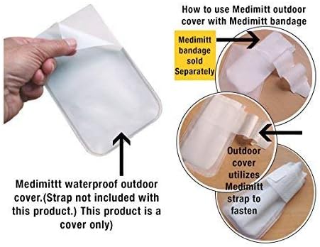 Outdoor Water Proof Cover. Slides Over MediMitts for Dogs paw (which are Sold Separately) Fastens with Medimitt Strap. Useful for hot Spots, Allergies and More. Value 20pack (Medium)