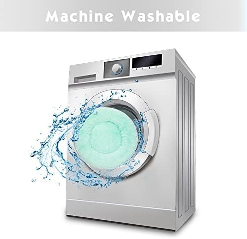 Anti Anxiety Round Fluffy Plush Faux Fur Warm Washable Dog Bed & Cat Bed, Original Bed for Small Medium Large Pets,Used to Relieve Joints and Improve Sleep（20"/24"/27''） (20", Light Green)