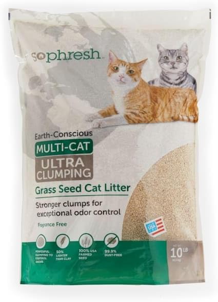 So Phresh Extreme Clumping Unscented Grass Seed Cat Litter 10 lbs.