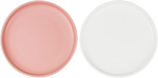 Ceramic Shallow Cat Dish 6 inch, Whisker Fatigue Free Cat Food Bowls, Wide and Small Pet Plate for Kitten and Kitty, Short Legged Munchkin Cat