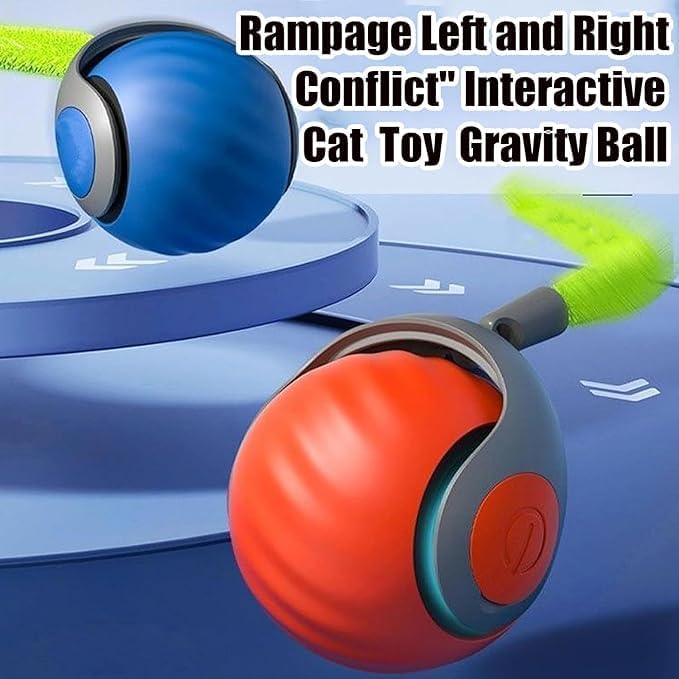 2 Packs Speedy 2.0 Tail,2025 New Speedy 2.0 Tail Cat Toy,Interactive Cat Toys for Indoor Cat, Turbo Tail 3.0 Smart Interactive Cat Toy Ball