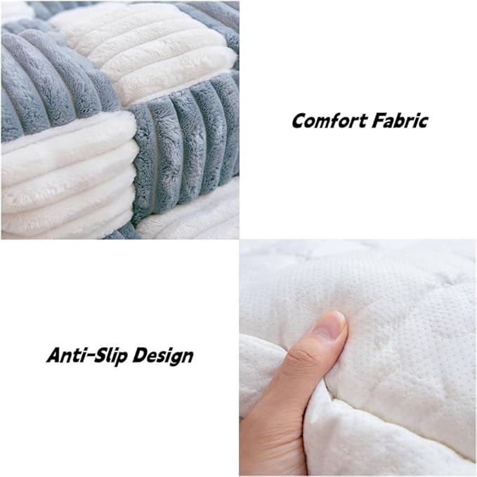 Washable Pet Bed Sofa Cover, Funny Cat Mat, Anti-Slip Dog Bed for Large Dogs (Blue Gray, 70x210 cm/28 * 83in)