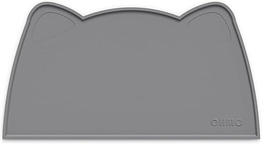OHMO - Cat Food Mat, Silicone Pet Feeding Mat for Floor Non-Skid Waterproof Dog Water Bowl Tray, Easy to Clean Pet Placemat
