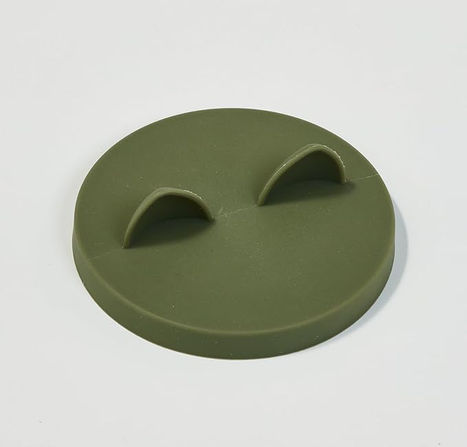 OHMO 2 Pack Dog Food Can Lids, (3, 12, 14oz etc.) Universal Size BPA Free Silicone Covers for Cat and Pet Food, Camo Green